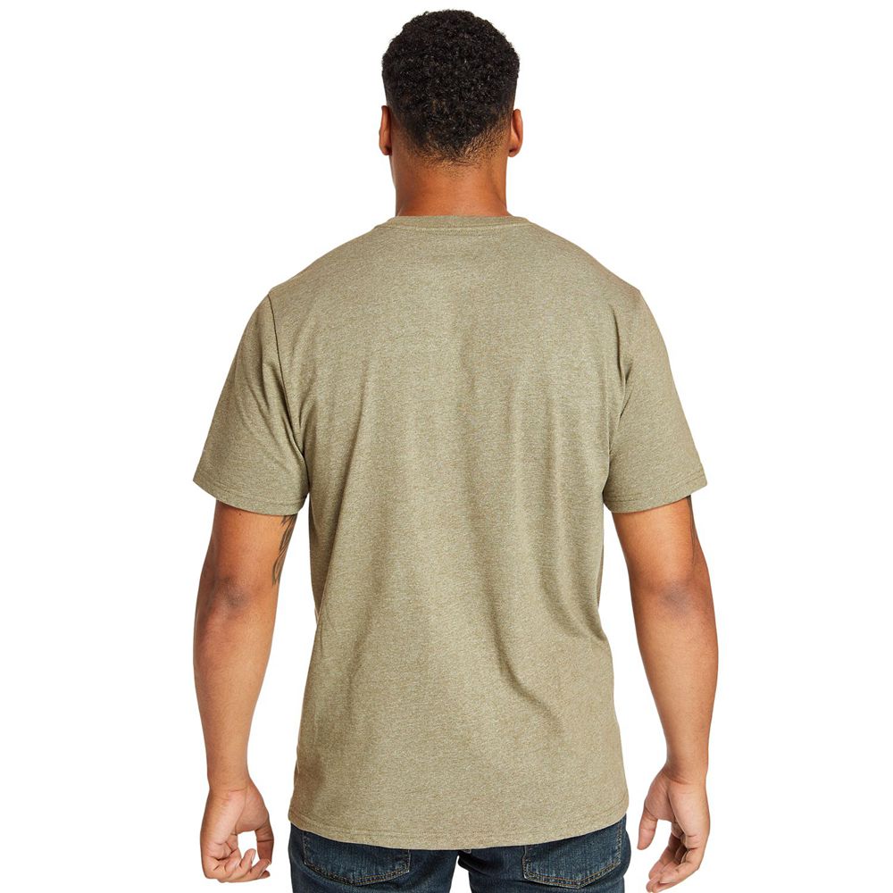 Camisetas Timberland Hombre Pro® Manga Corta Base Plate Wicking Logo Verde Oliva - Chile VJS-821754